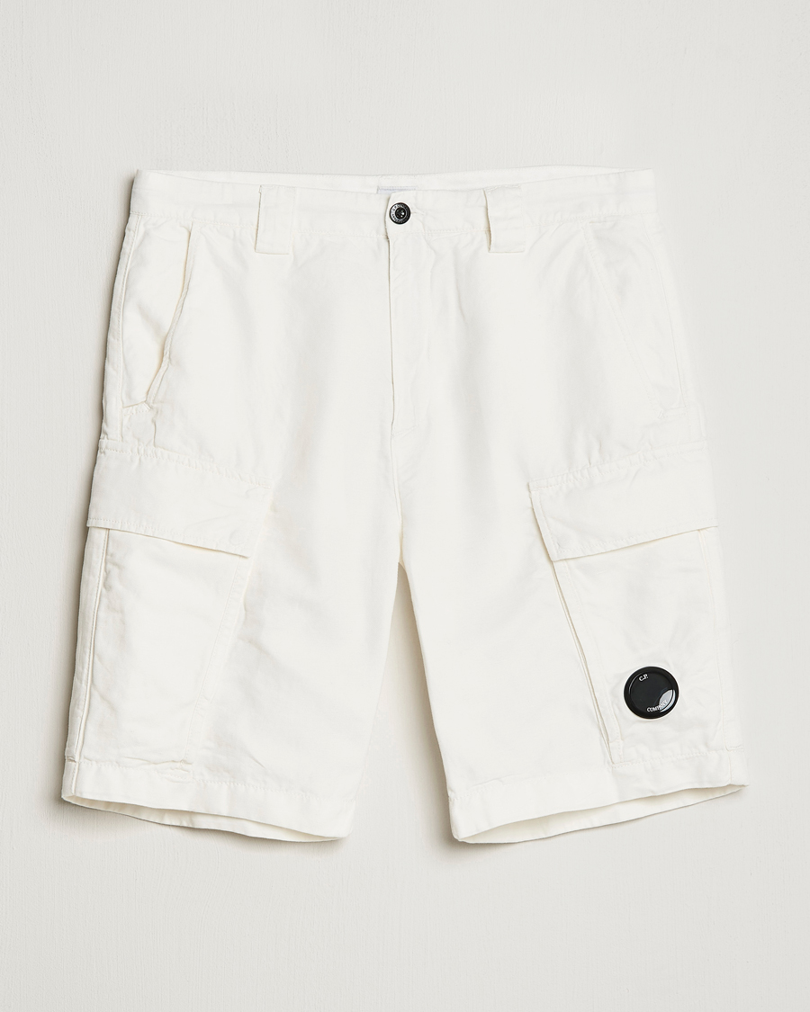 Mies | Shortsit | C.P. Company | Cotton/Linen Cargo Shorts White