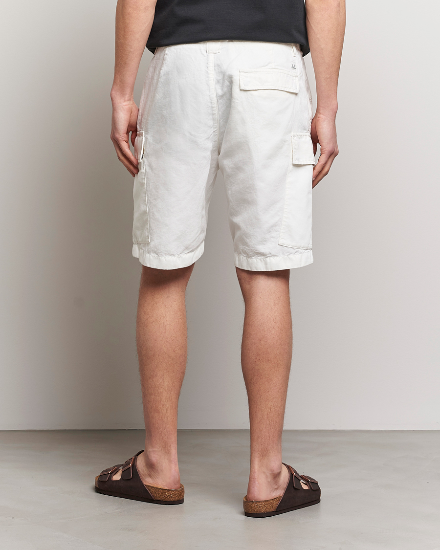 Mies | Shortsit | C.P. Company | Cotton/Linen Cargo Shorts White