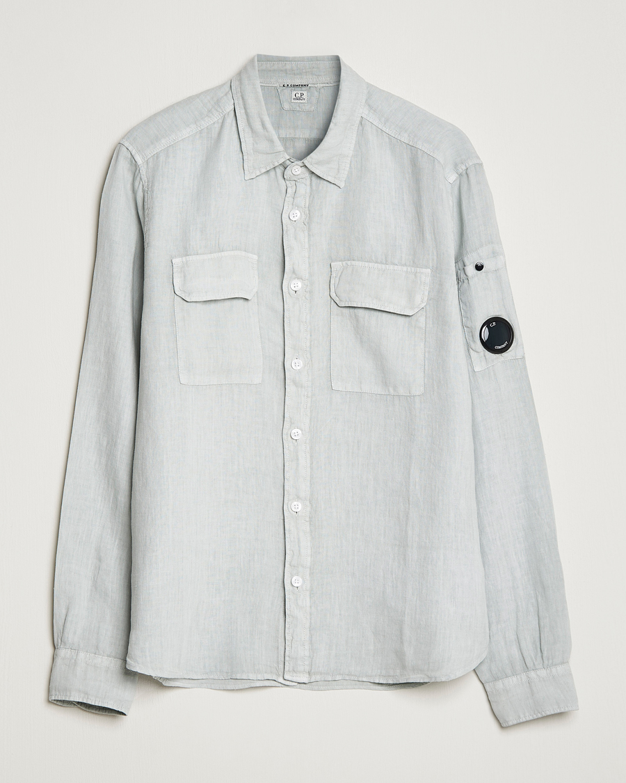 Mies | Kauluspaidat | C.P. Company | Long Sleeve Linen Shirt Ocean