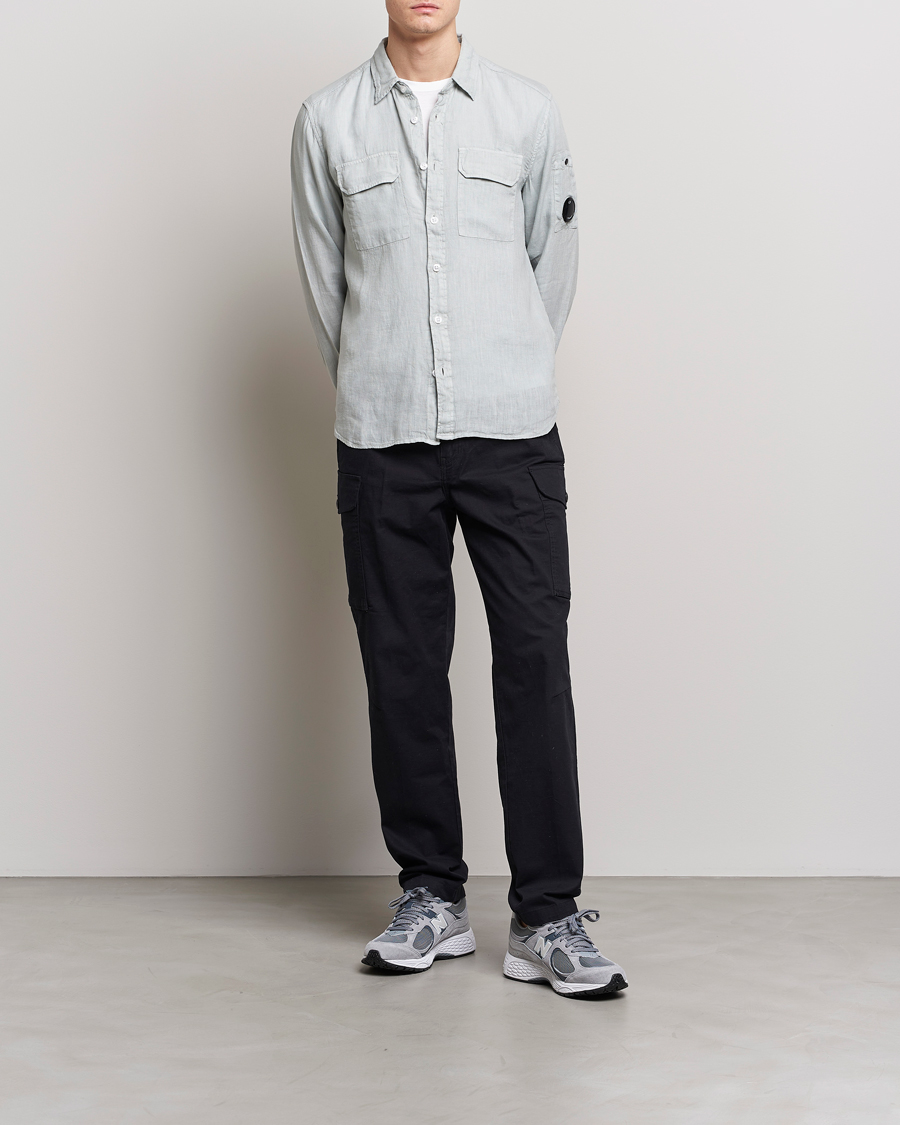 Mies | Kauluspaidat | C.P. Company | Long Sleeve Linen Shirt Ocean