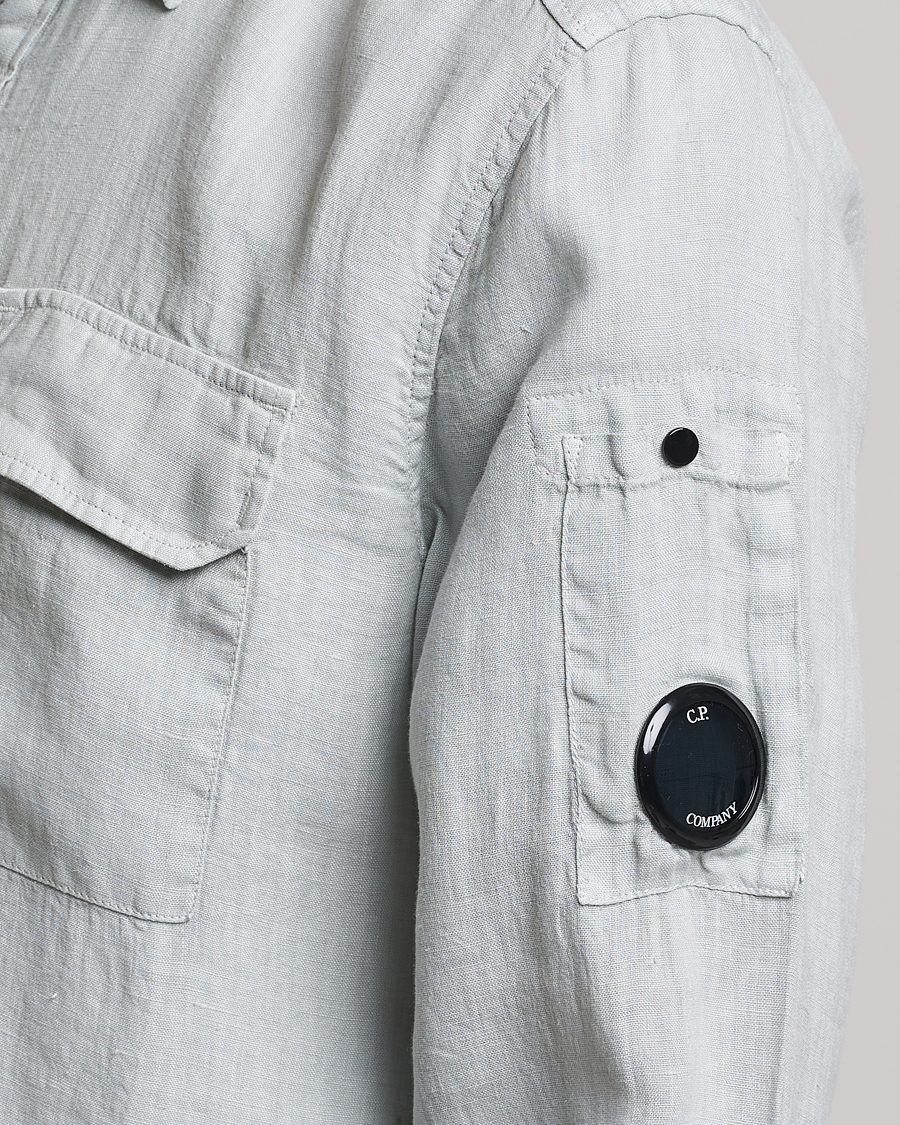 Mies | Kauluspaidat | C.P. Company | Long Sleeve Linen Shirt Ocean