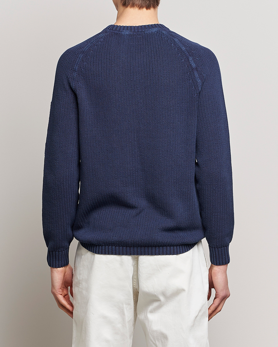 Mies | Puserot | C.P. Company | Cotton Crepe Special Dyed Knitted Crewneck Navy