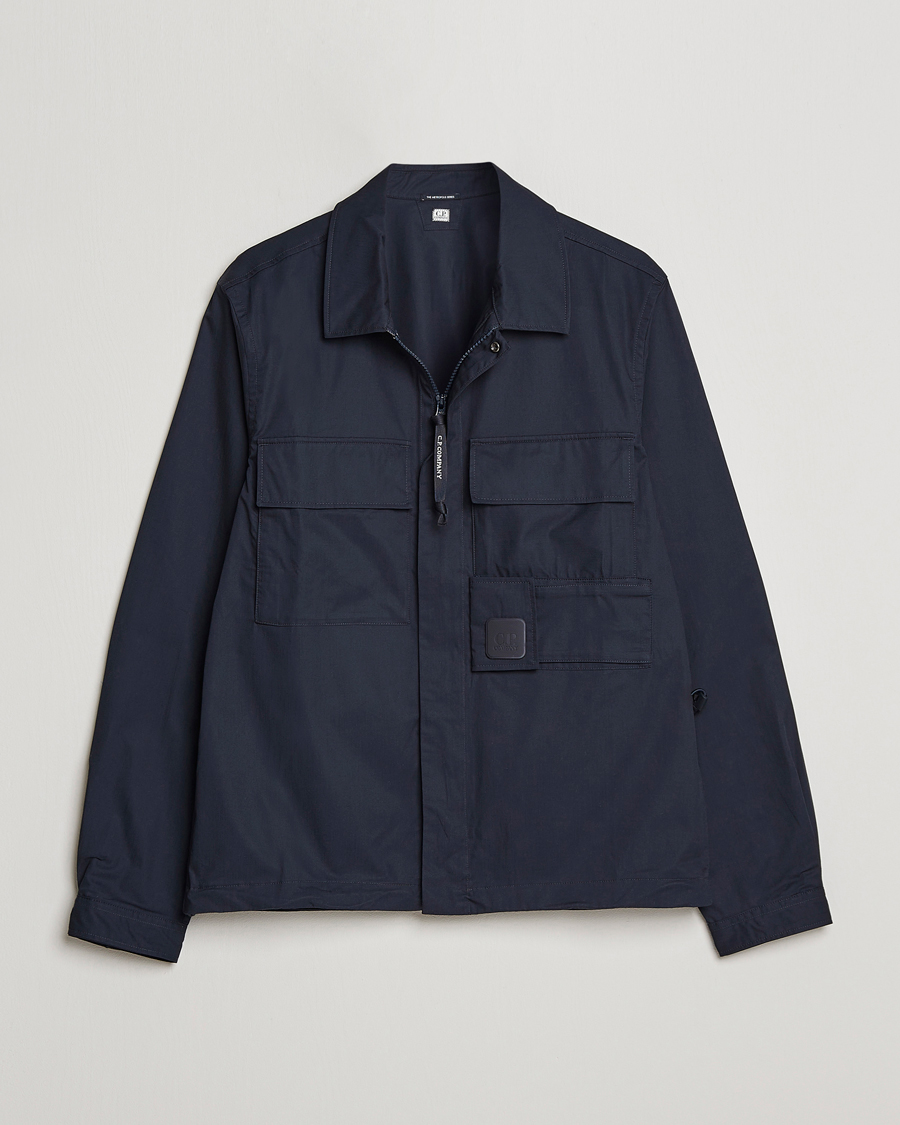 Mies | Kauluspaidat | C.P. Company | Metropolis Cotton Gabardine Overshirt Navy