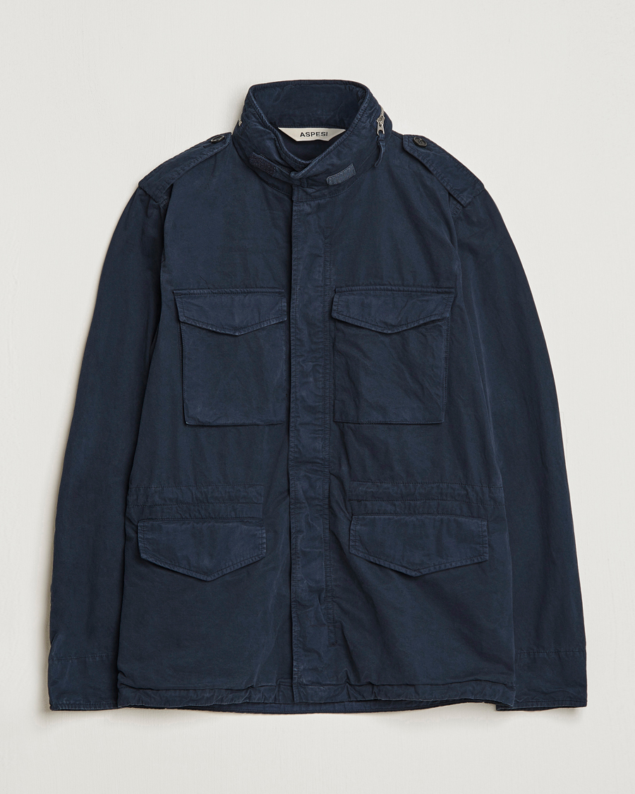 Mies | Takit | Aspesi | Cotton Field Jacket Navy