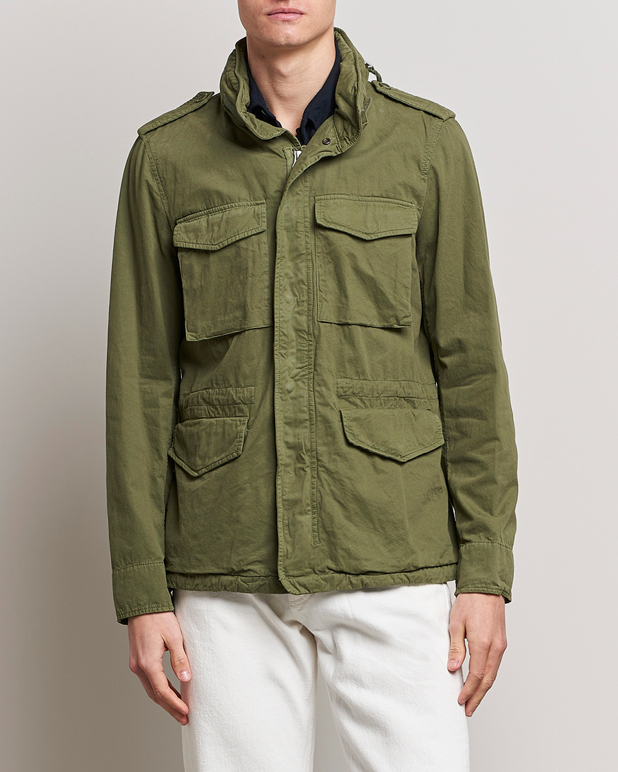 Mies | Nykyaikaiset takit | Aspesi | Cotton Field Jacket Army Green