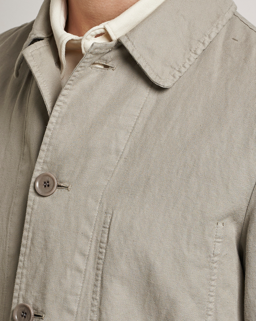 Mies | Takit | Aspesi | Tadao Cotton/Linen Shirt Jacket Khaki