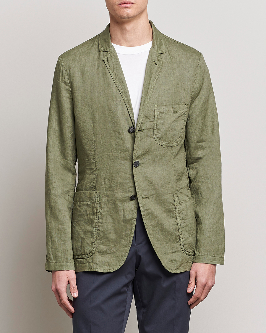 Mies |  | Aspesi | Samuraki Linen Blazer Army Green