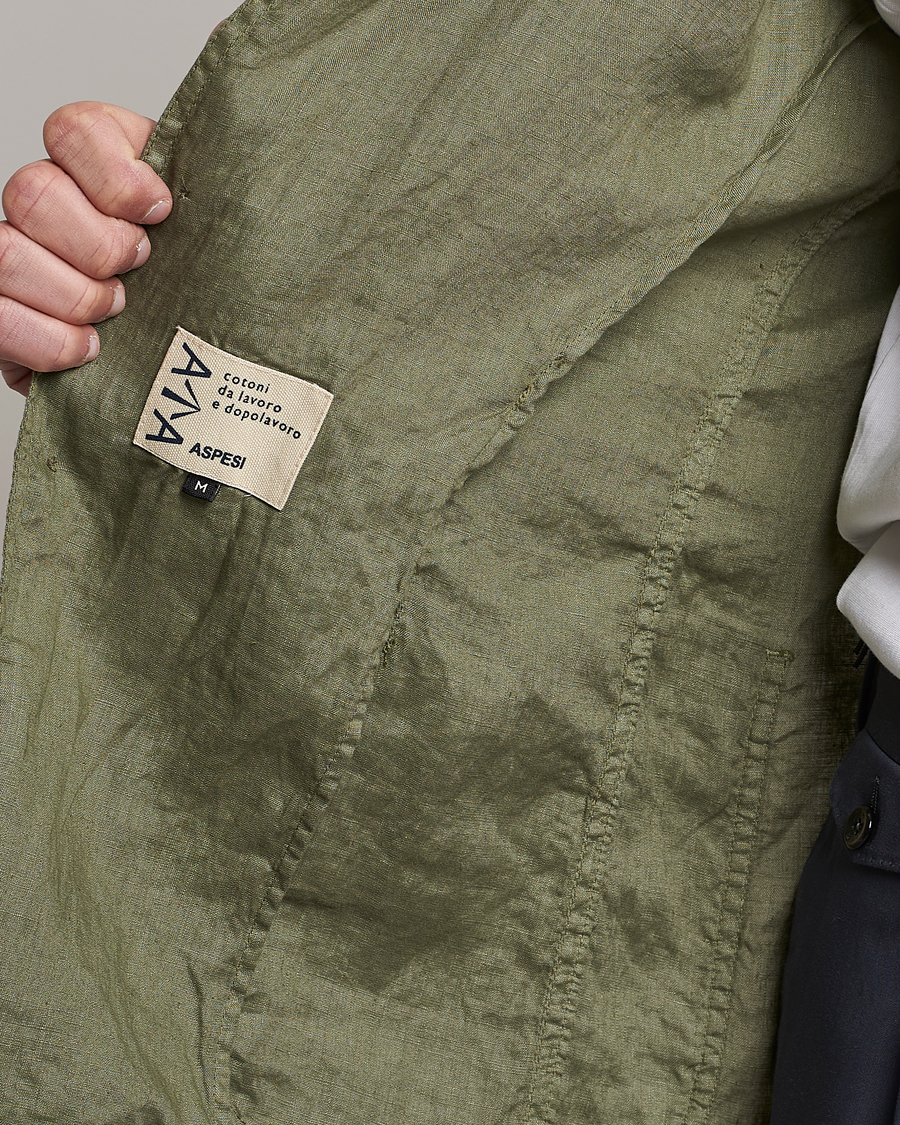 Mies | Pikkutakit | Aspesi | Samuraki Linen Blazer Army Green