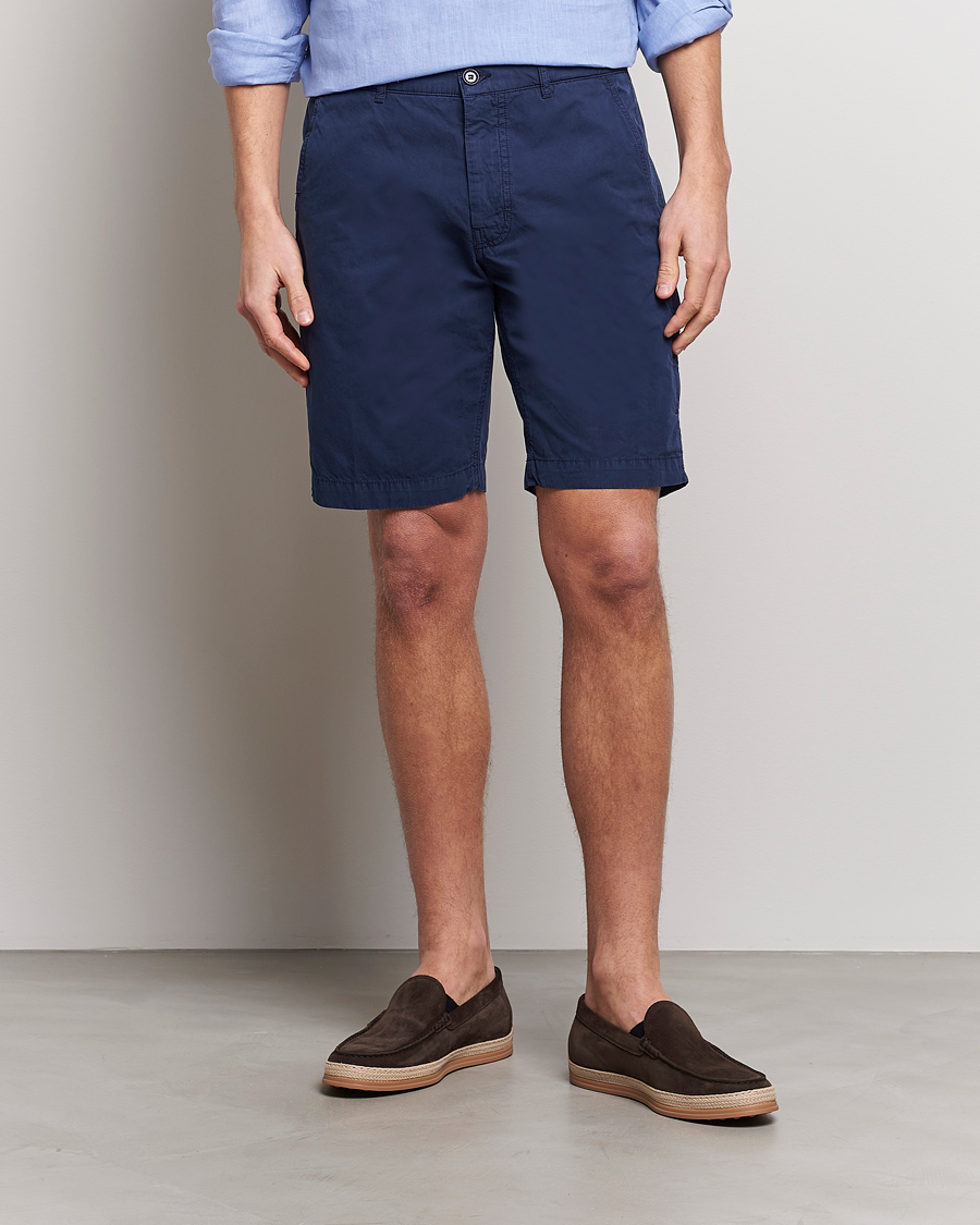 Mies |  | Aspesi | Washed Cotton Cargo Shorts Dark Blue