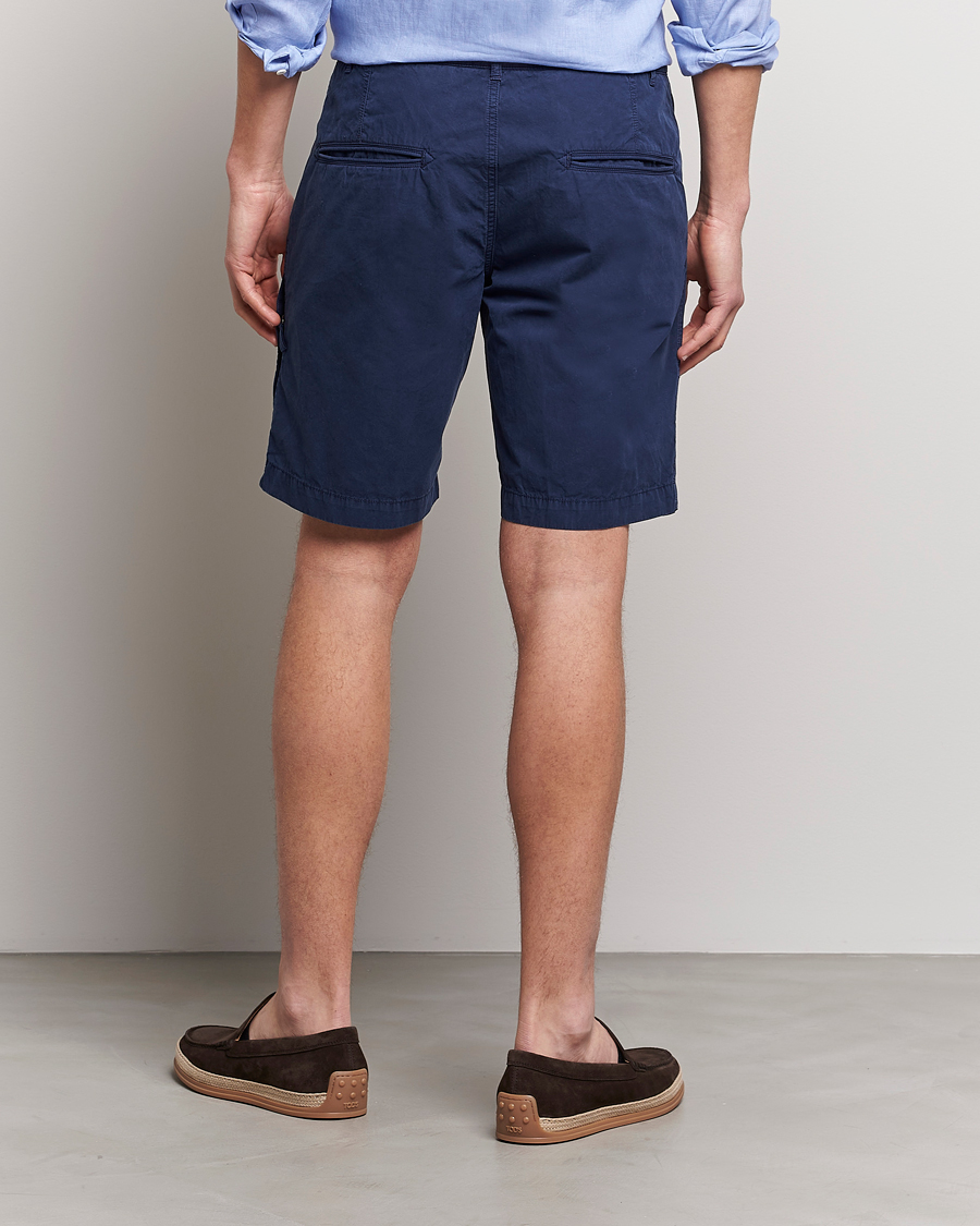 Mies | Shortsit | Aspesi | Washed Cotton Cargo Shorts Dark Blue