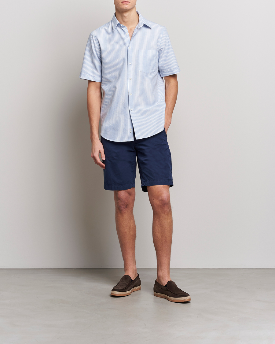 Mies | Kauluspaidat | Aspesi | Striped Oxford Camp Shirt Light Blue