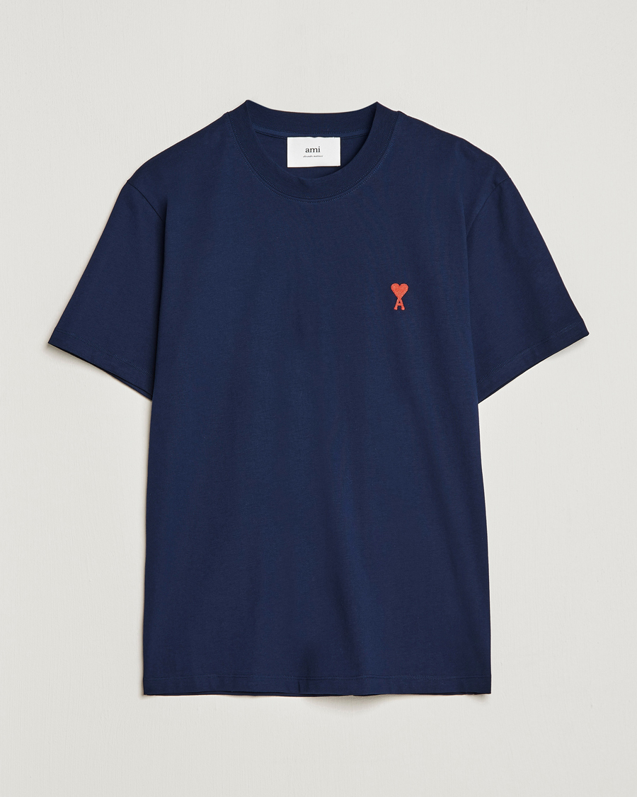 Mies | T-paidat | AMI | Heart Logo T-Shirt Navy
