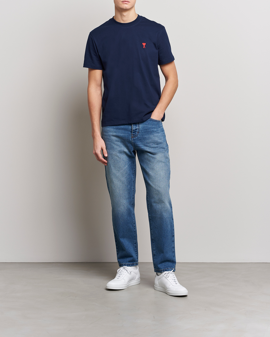 Mies | T-paidat | AMI | Heart Logo T-Shirt Navy