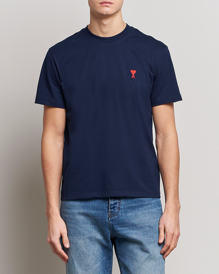 Mies | T-paidat | AMI | Heart Logo T-Shirt Navy