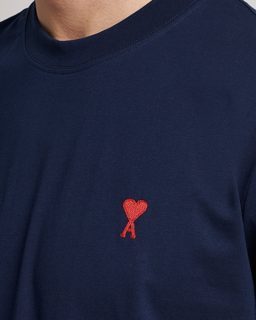 Mies | T-paidat | AMI | Heart Logo T-Shirt Navy