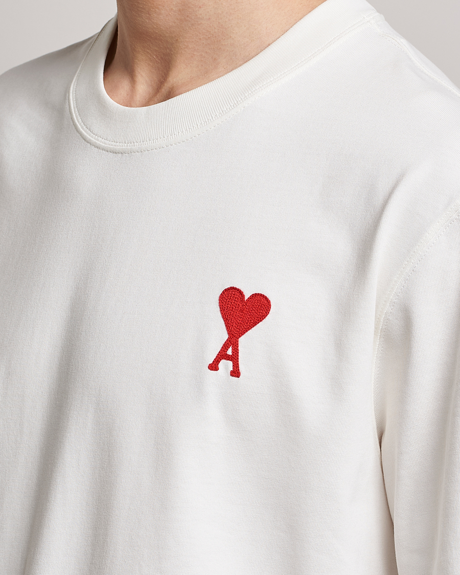 Mies | T-paidat | AMI | Big Heart Short Sleeve T-Shirt Natural White