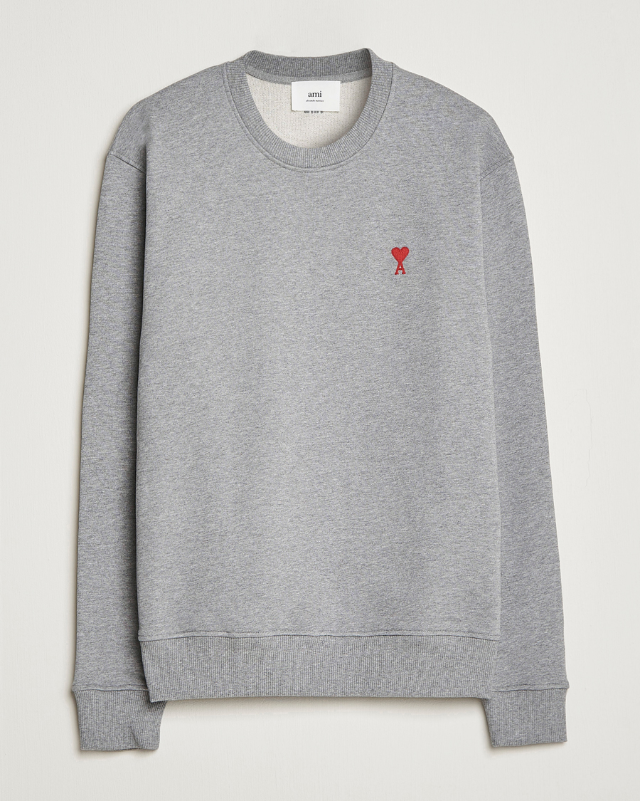 Mies | Puserot | AMI | Heart Logo Sweatshirt Heather Grey