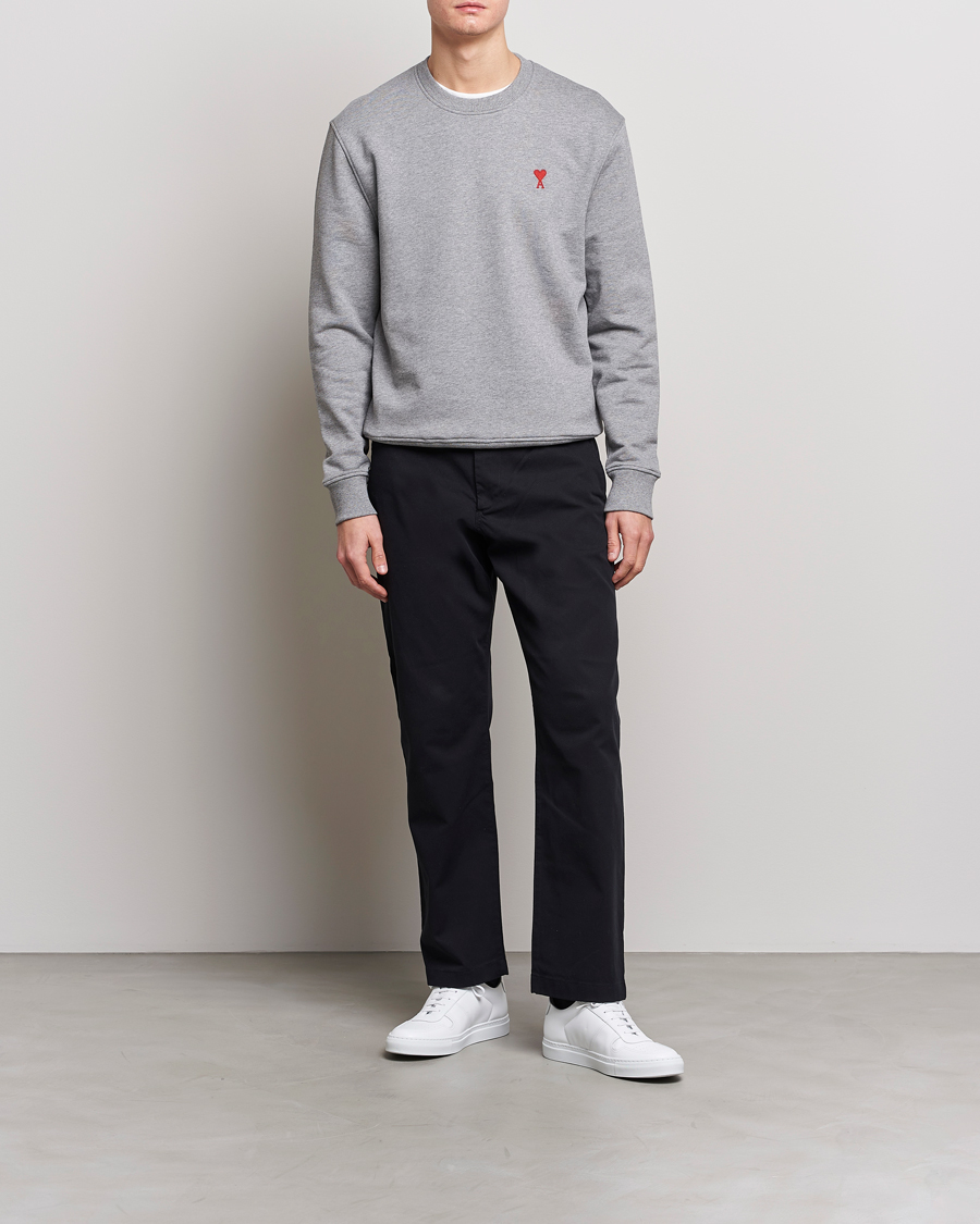 Mies | Puserot | AMI | Heart Logo Sweatshirt Heather Grey