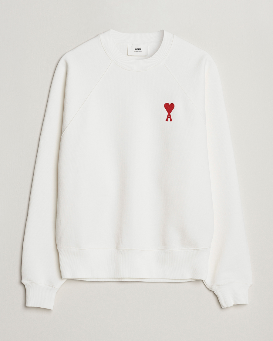Mies | Puserot | AMI | Big Heart Sweatshirt Natural White