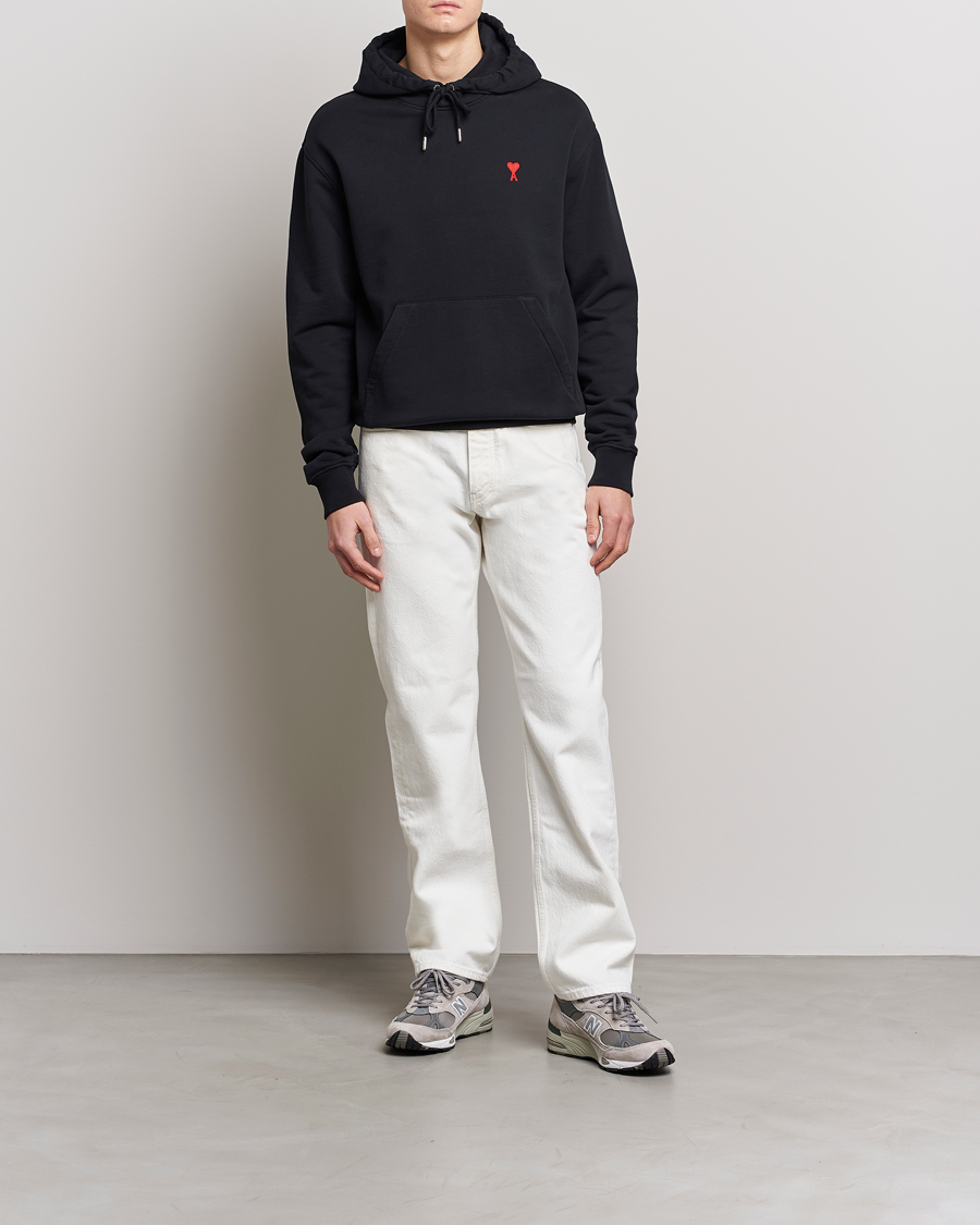 Mies | Puserot | AMI | Heart Logo Hoodie Black