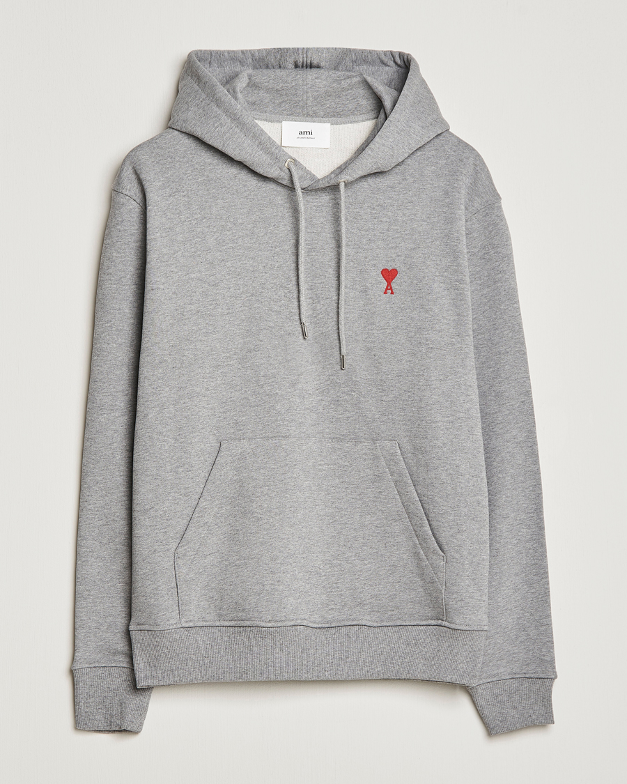 Mies | Puserot | AMI | Heart Logo Hoodie Heather Grey