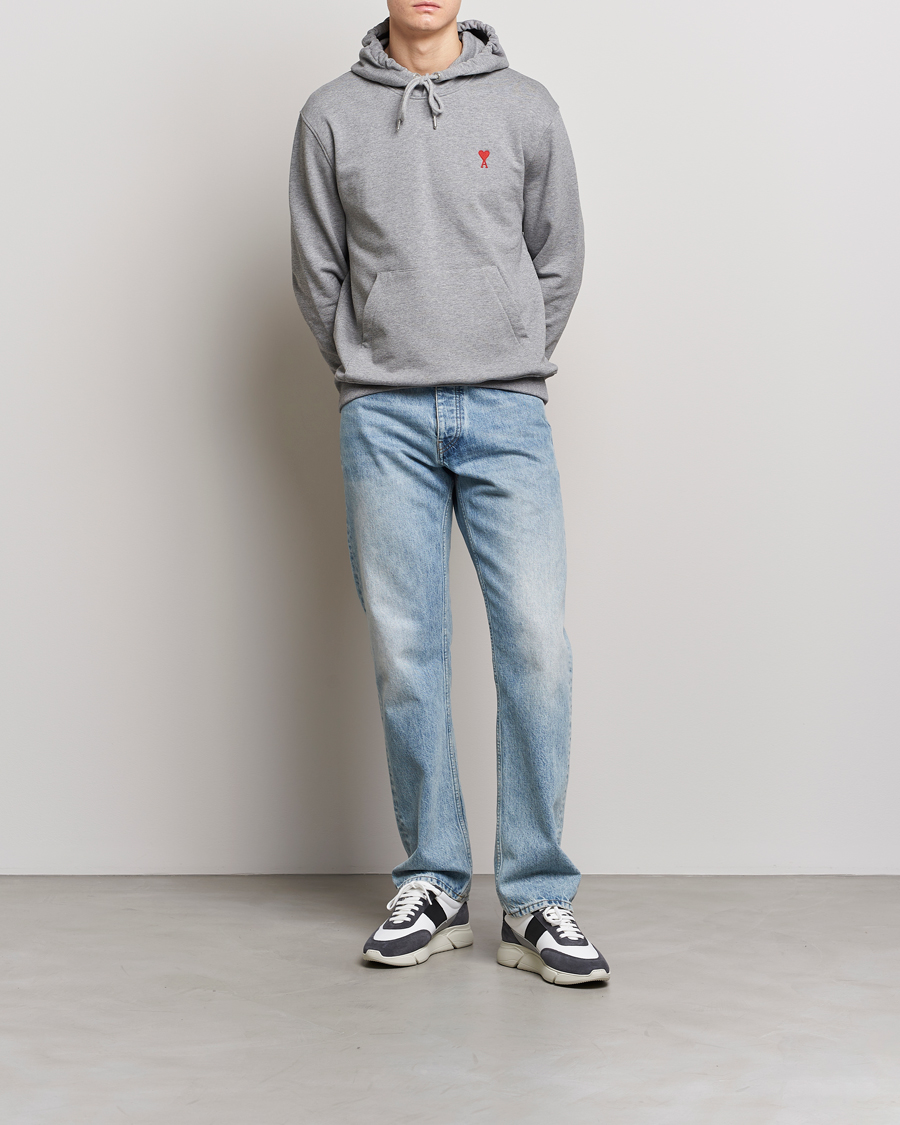 Mies | Puserot | AMI | Heart Logo Hoodie Heather Grey