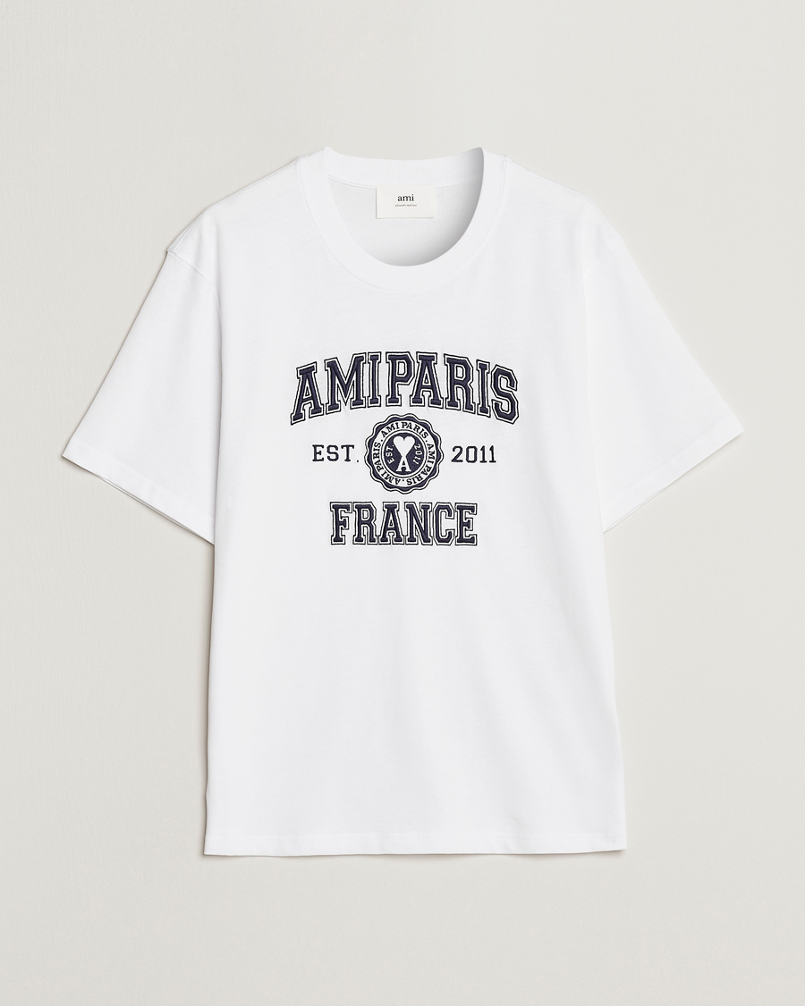 Mies | T-paidat | AMI | Paris College T-Shirt White