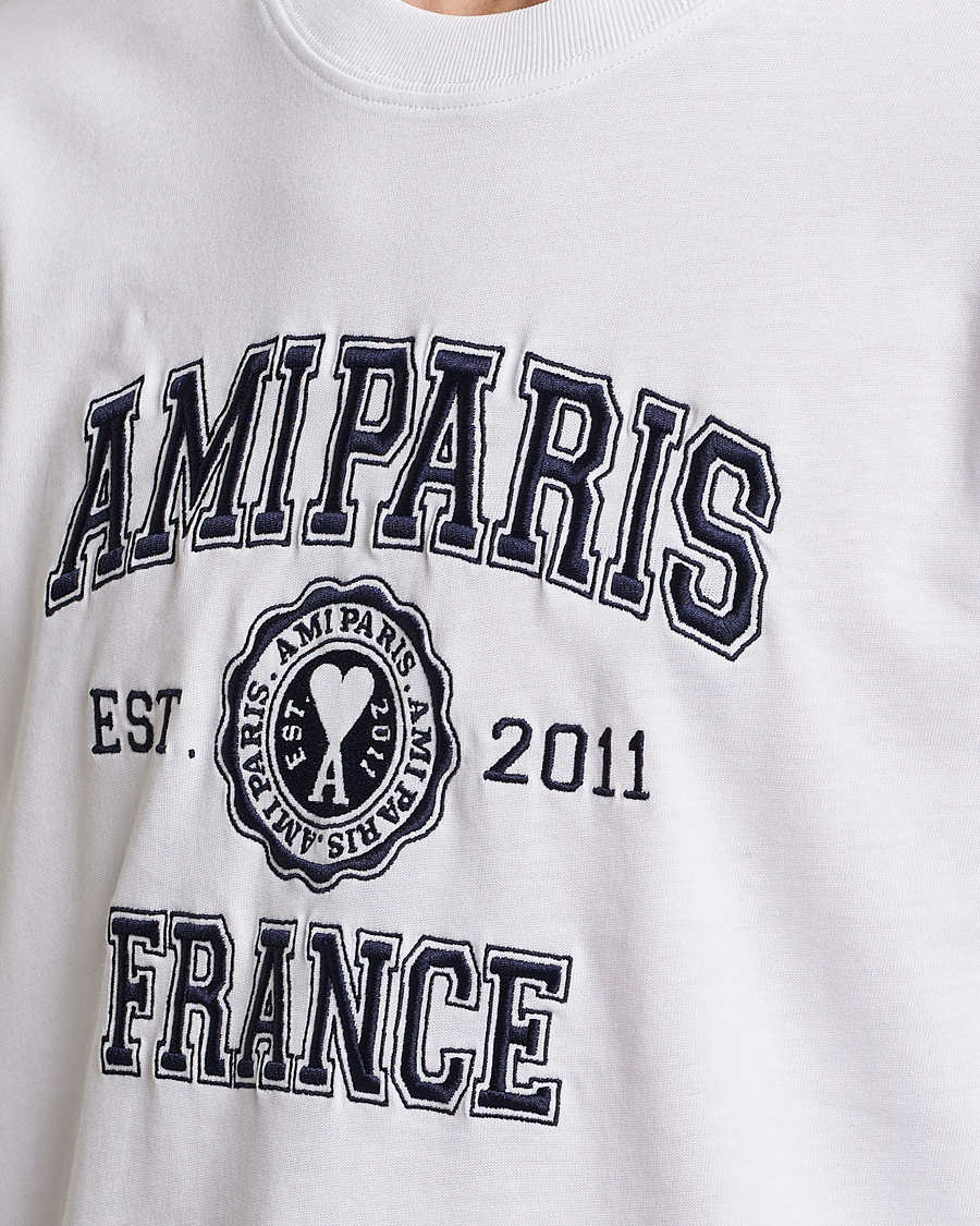 Mies | T-paidat | AMI | Paris College T-Shirt White