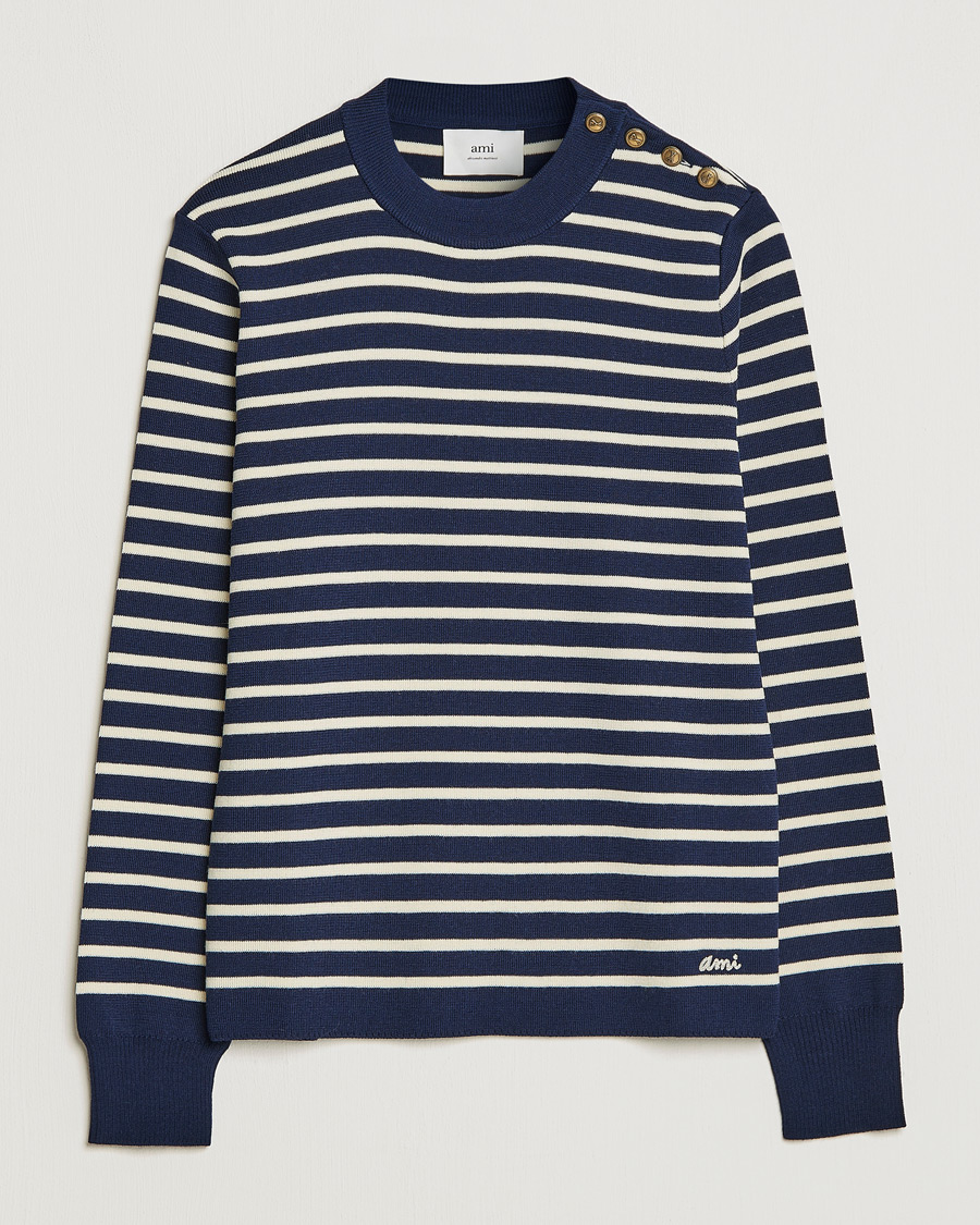 Mies | Puserot | AMI | Sailor Sweater Navy/White