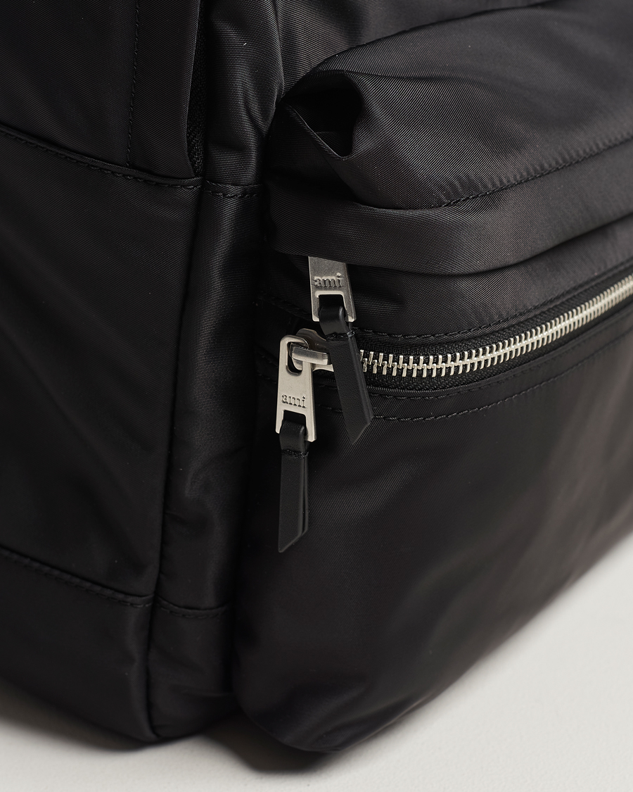 Mies | AMI Heart Logo Backpack Black | AMI | Heart Logo Backpack Black