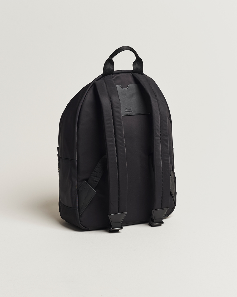 Mies | AMI Heart Logo Backpack Black | AMI | Heart Logo Backpack Black