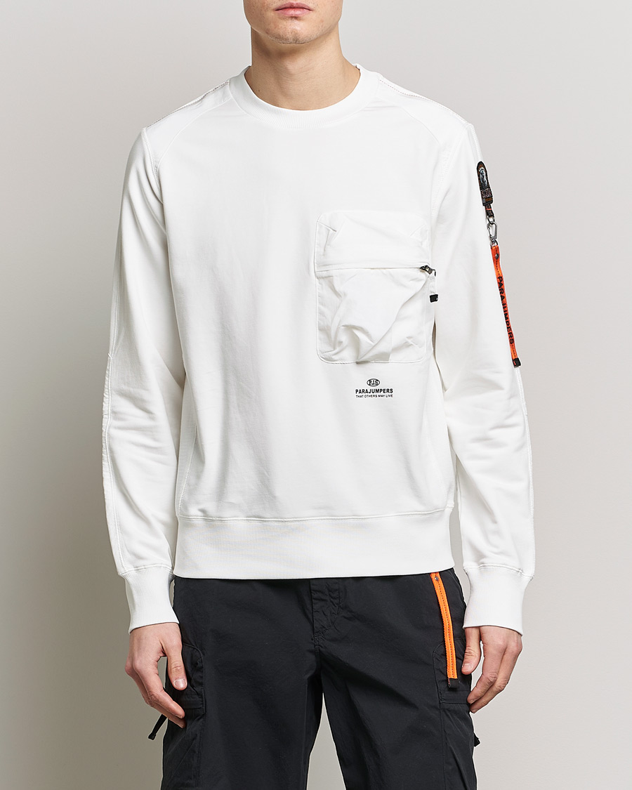 Mies | Parajumpers | Parajumpers | Sabre Soft Crew Neck Sweatshirt Off White