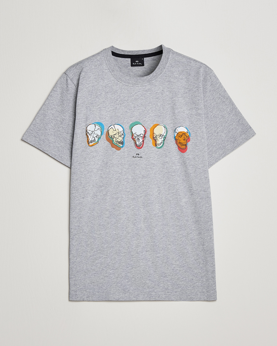 Mies | T-paidat | PS Paul Smith | Organic Cotton Skull T-Shirt Grey