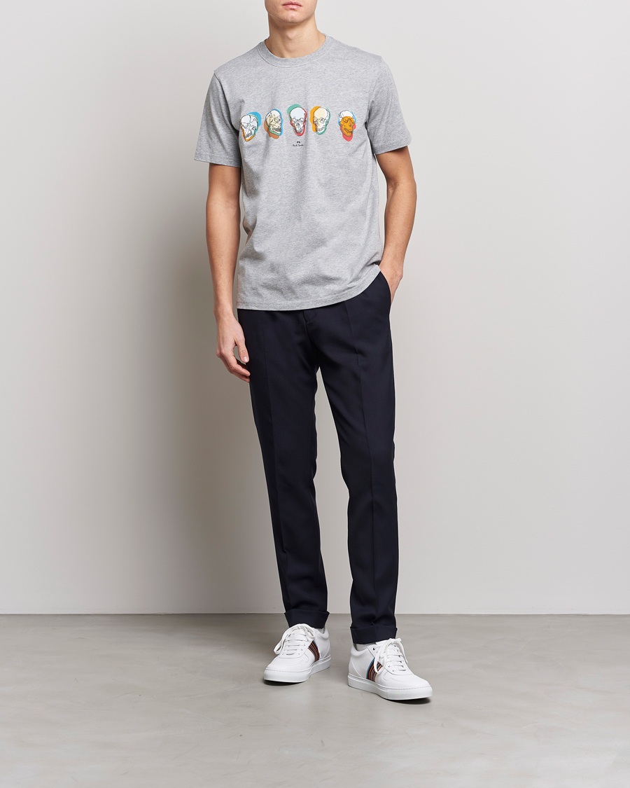 Mies | T-paidat | PS Paul Smith | Organic Cotton Skull T-Shirt Grey