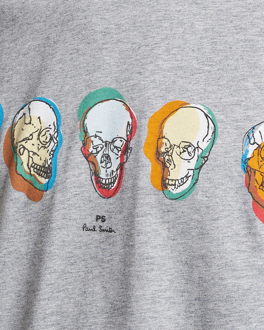 Mies | T-paidat | PS Paul Smith | Organic Cotton Skull T-Shirt Grey