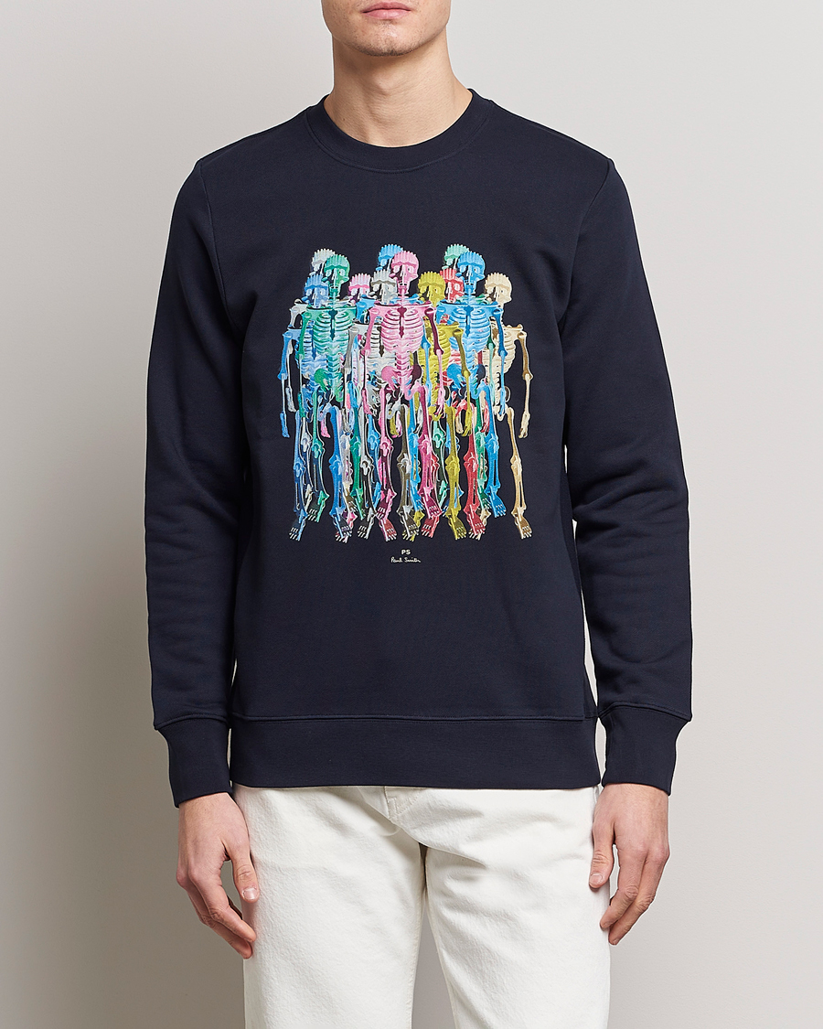 Mies |  | PS Paul Smith | Organic Cotton Skeleton Sweatshirt Blue