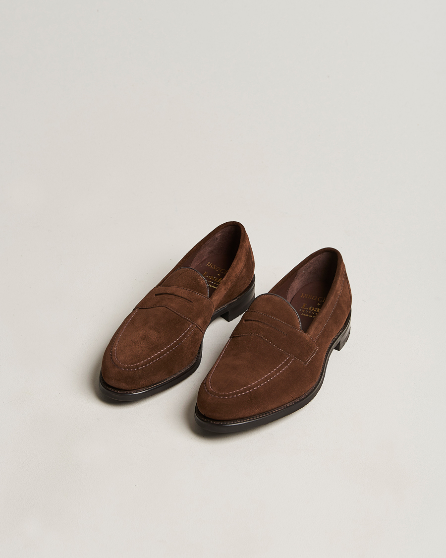 Mies | Käsintehdyt kengät | Loake 1880 | Grant Shadow Sole Brown Suede