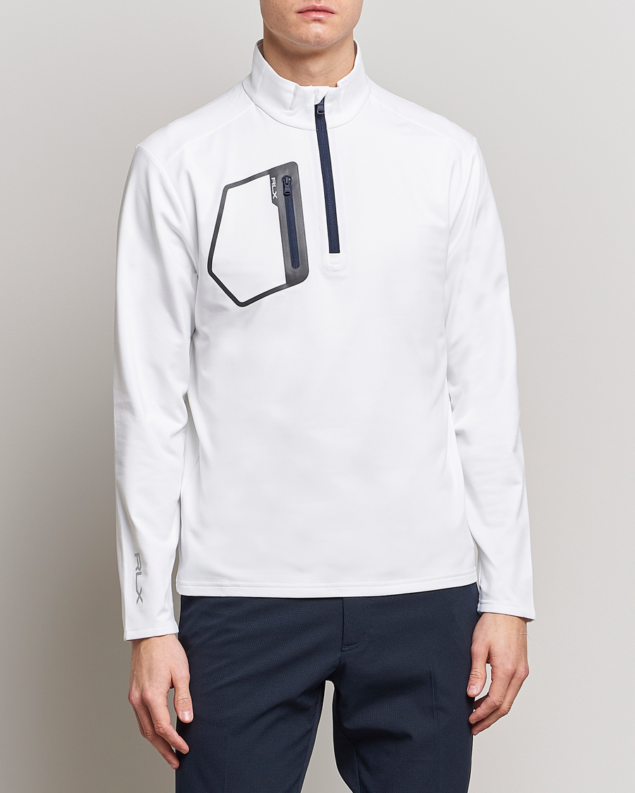 Mies | Polo Ralph Lauren | RLX Ralph Lauren | Luxury Jersey Half Zip Pure White