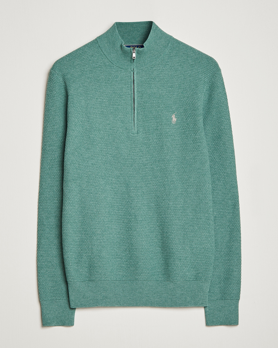 Mies | Puserot | Polo Ralph Lauren Golf | Cotton Jersey Half Zip Green Heather