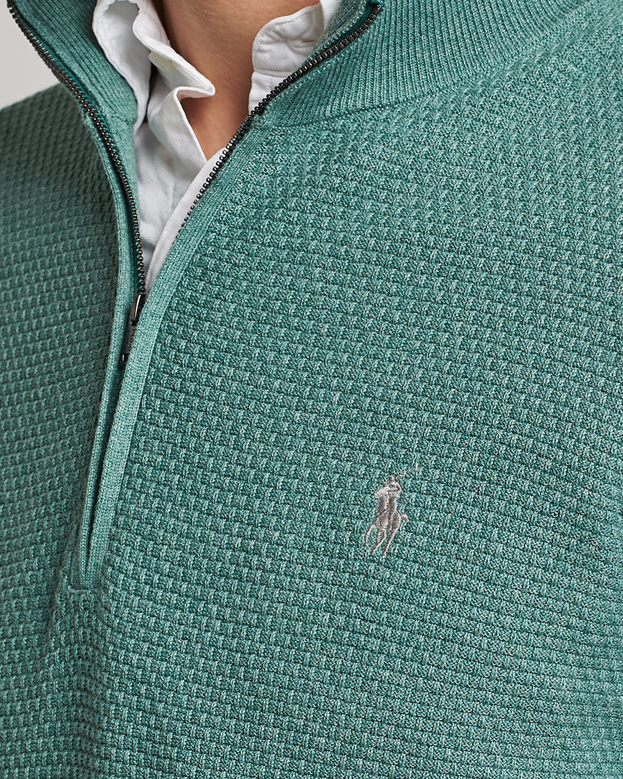 Mies | Puserot | Polo Ralph Lauren Golf | Cotton Jersey Half Zip Green Heather