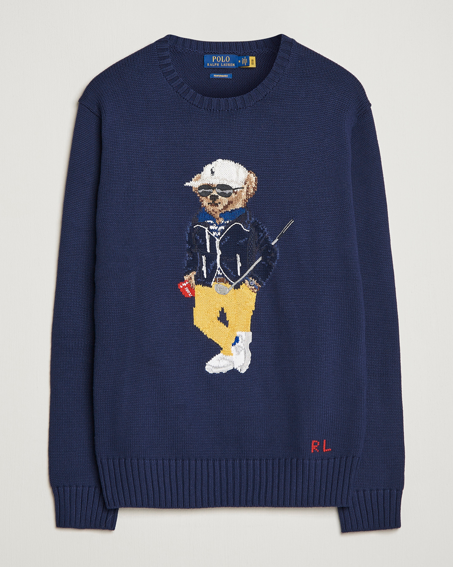 Mies | Puserot | Polo Ralph Lauren Golf | Cotton Bear Knitted Sweater Refined Navy