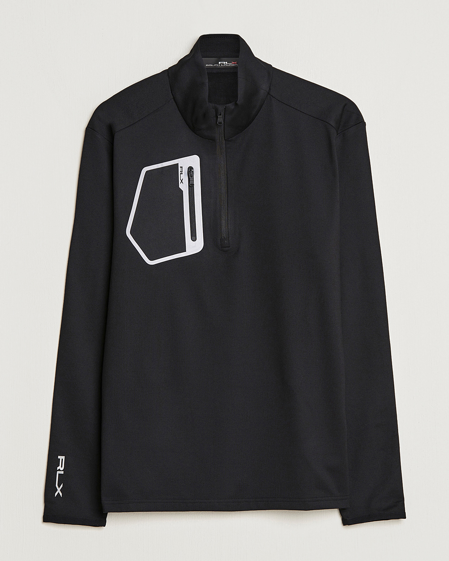 Mies | Puserot | RLX Ralph Lauren | Luxury Jersey Half Zip Black