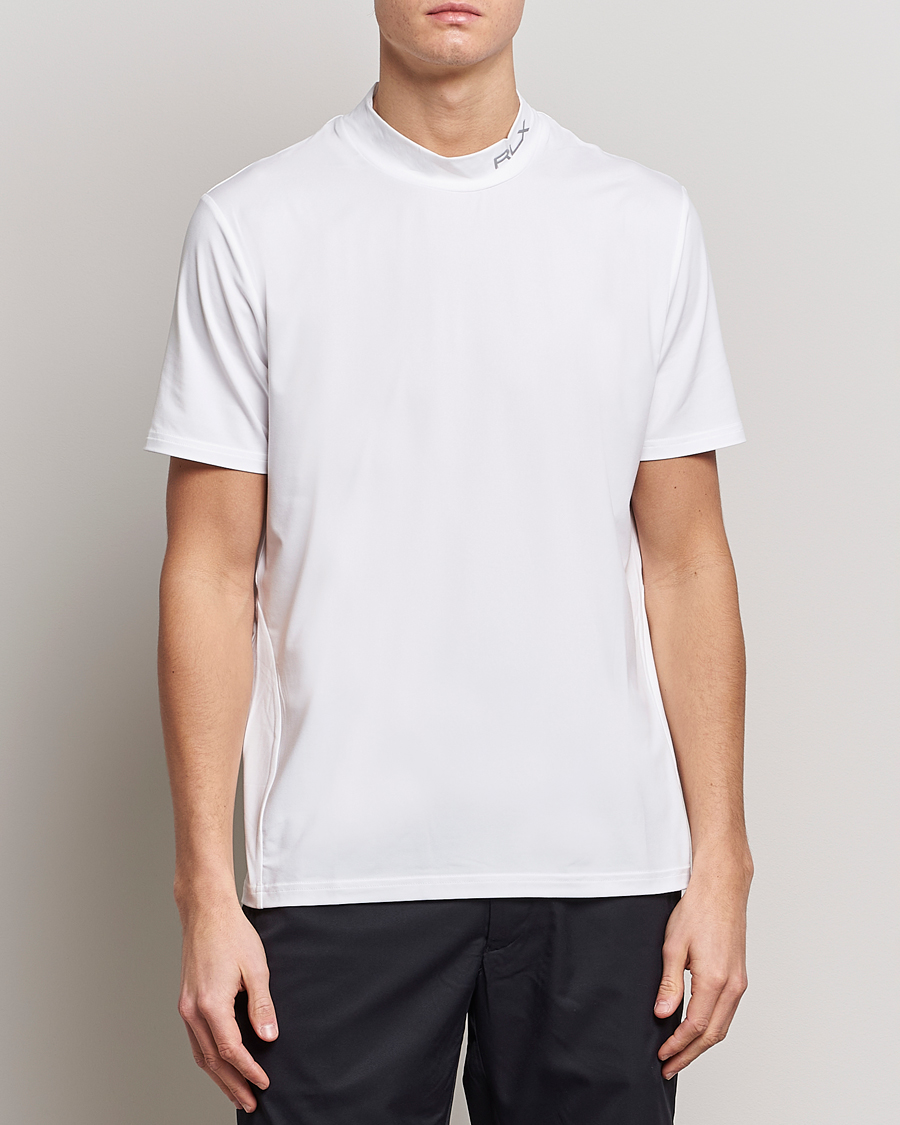 Mies | Lyhythihaiset t-paidat | RLX Ralph Lauren | Airflow Performance Mock Neck T-Shirt White
