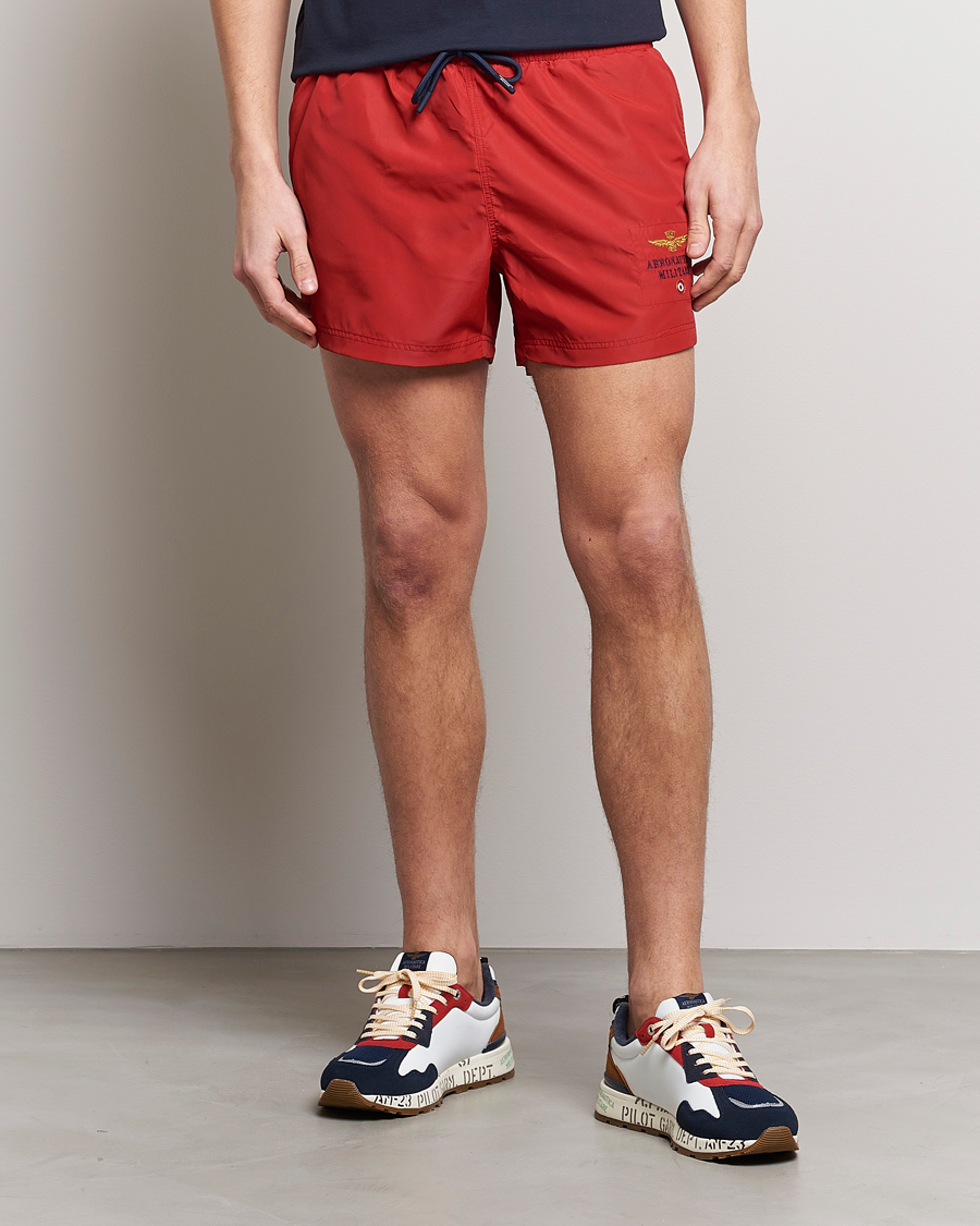 Mies | Uimahousut | Aeronautica Militare | Costume Swim Shorts Red