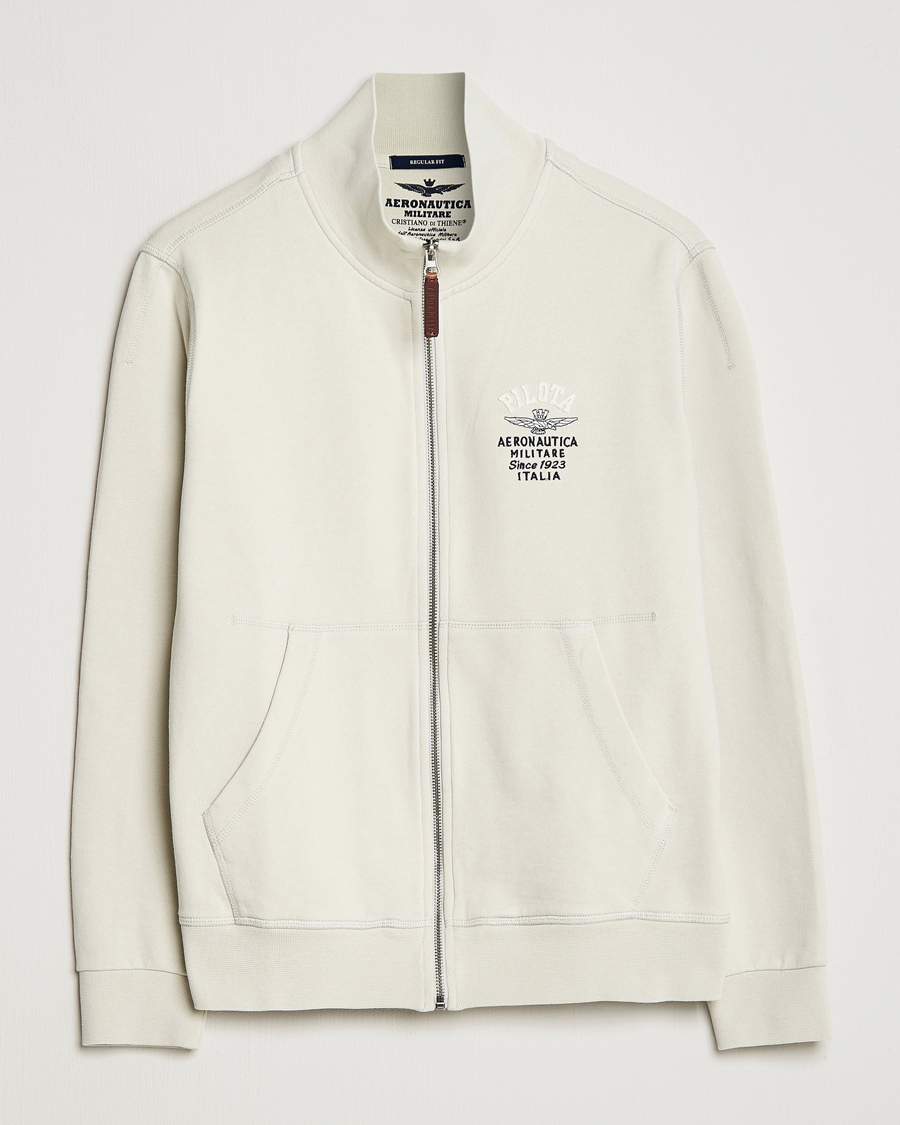 Mies | Puserot | Aeronautica Militare | Full Zip Sweater Ice