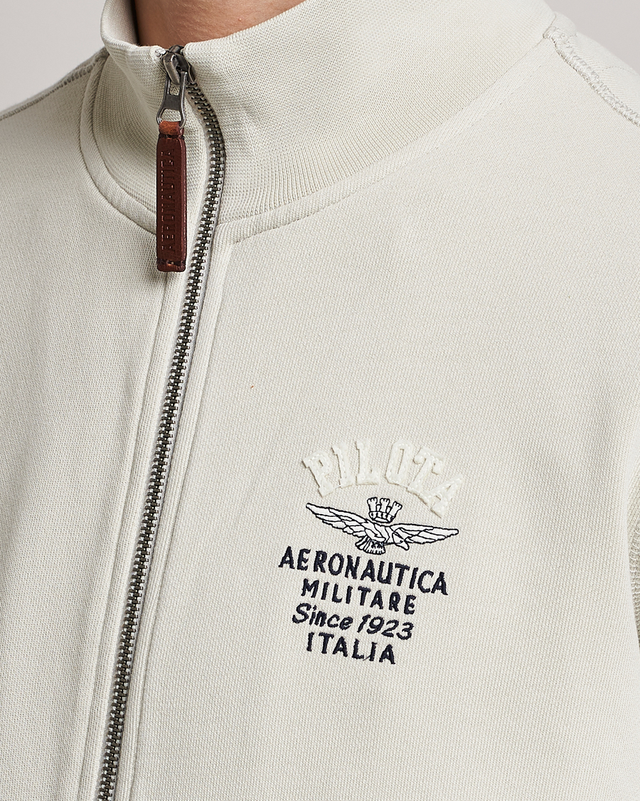 Mies | Puserot | Aeronautica Militare | Full Zip Sweater Ice