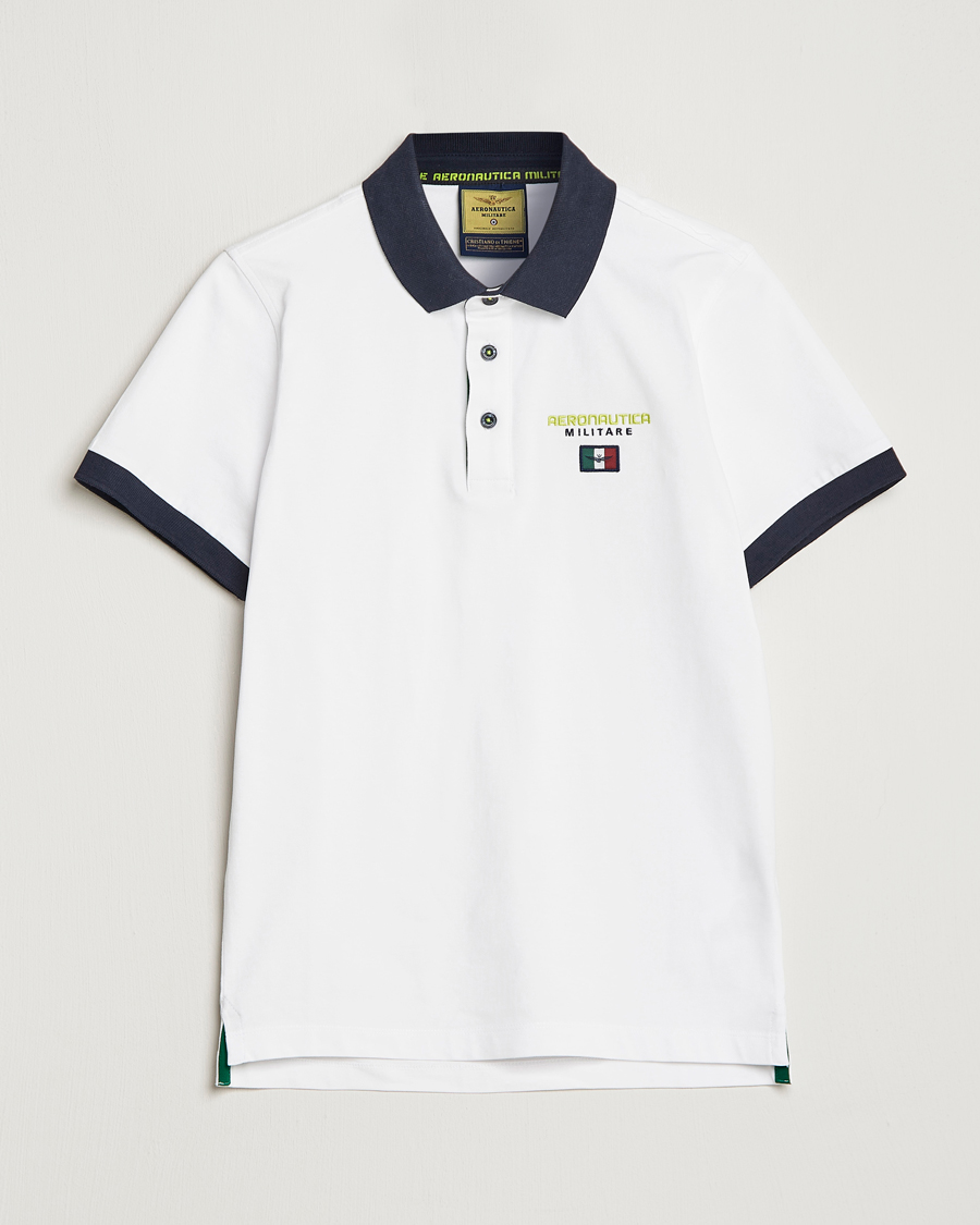 Mies | Pikeet | Aeronautica Militare | Stretch Cotton Polo Off White