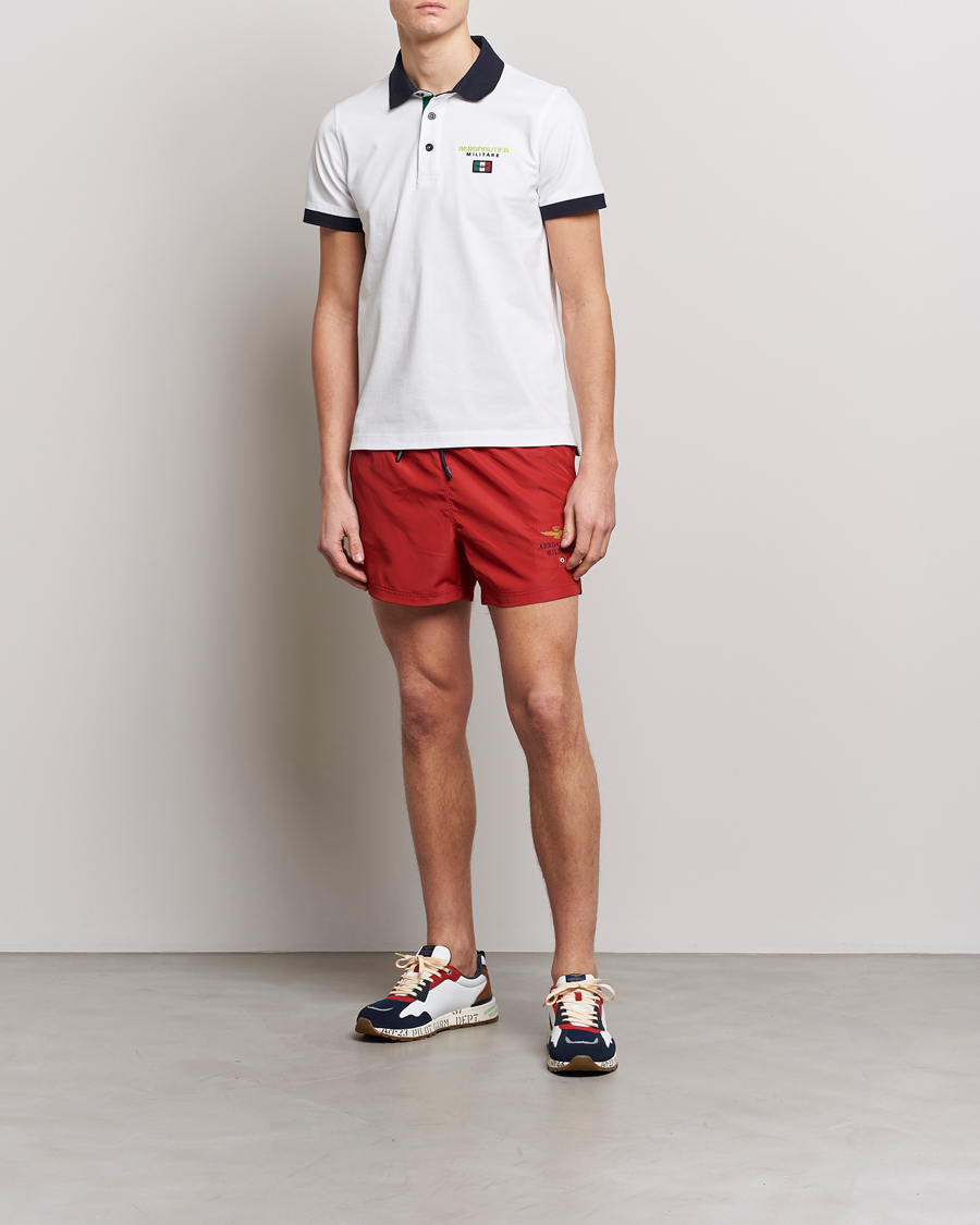 Mies | Pikeet | Aeronautica Militare | Stretch Cotton Polo Off White