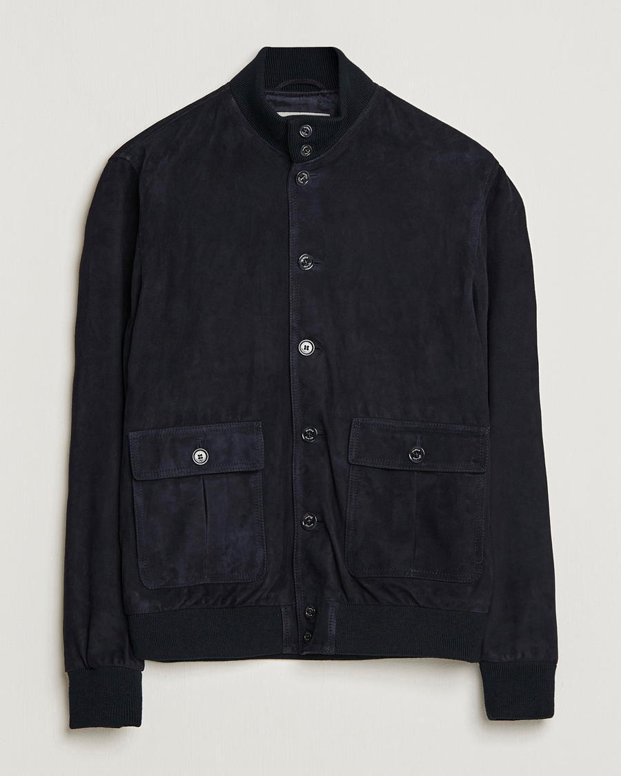 Mies | Takit | Valstar | Valstarino Suede Jacket Navy