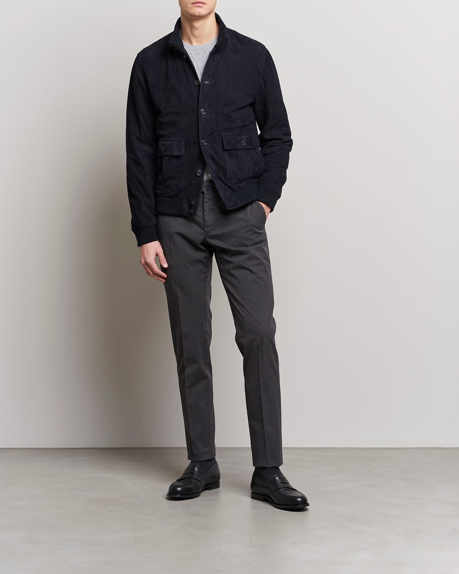 Mies | Takit | Valstar | Valstarino Suede Jacket Navy